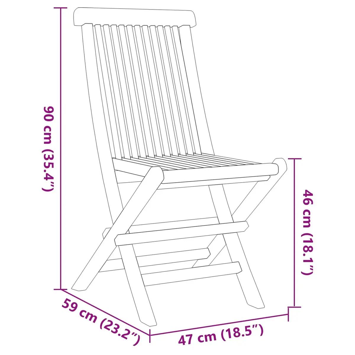 5-Piece Brown Teak Wood Garden Dining Set