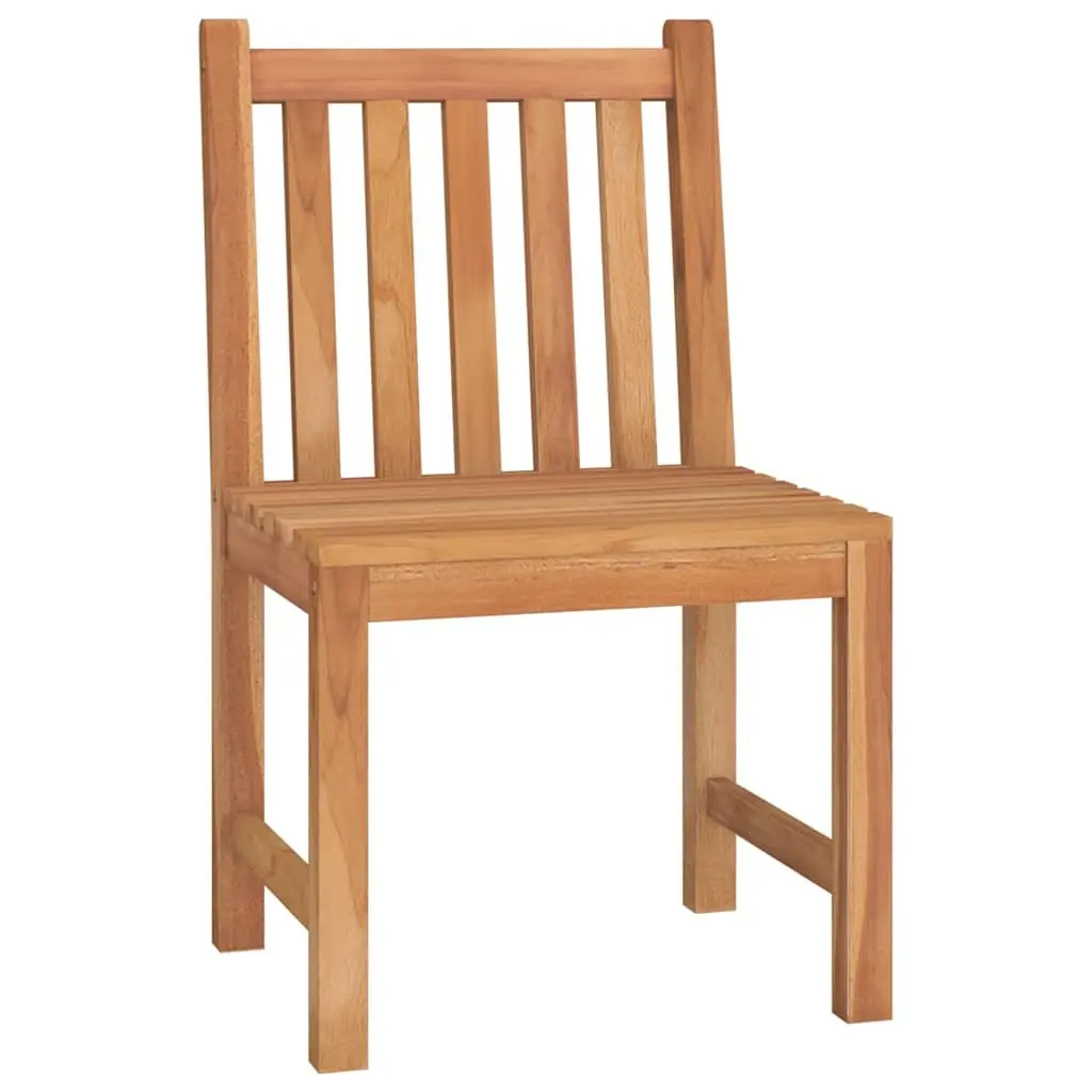 Outdoor Dining Set Solid Teak Wood 5 Piece Garden Furniture Table Chairs Benches Brown