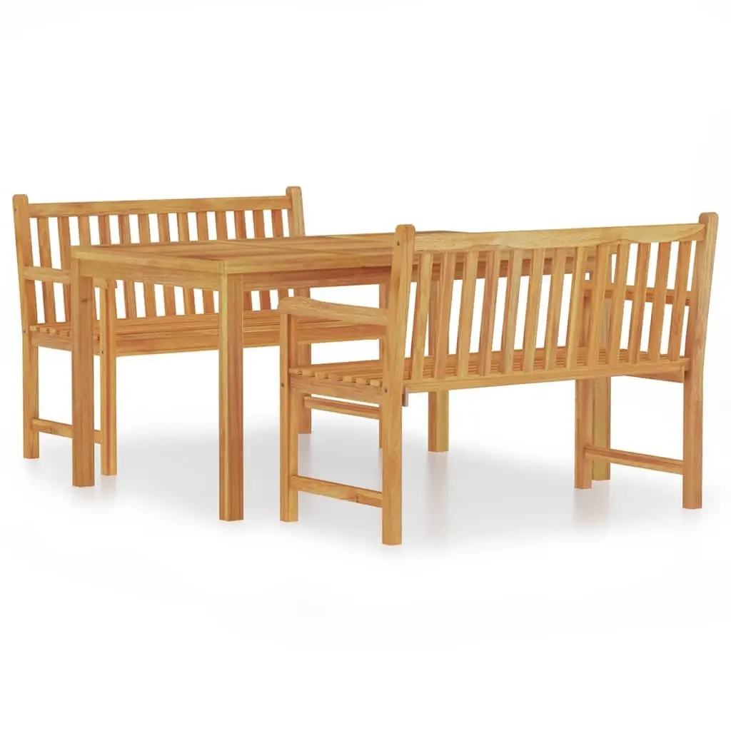 3 Piece Teak Wood Garden Dining Set