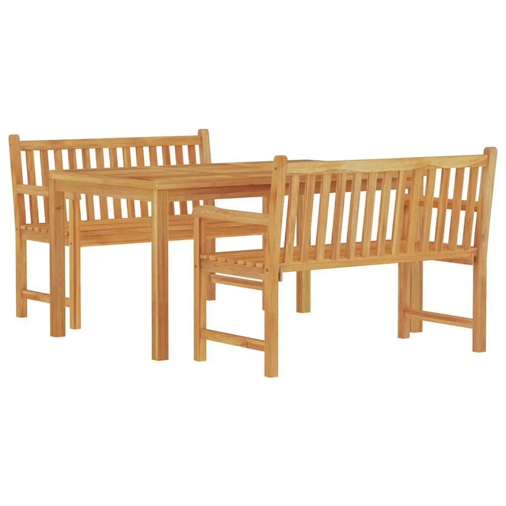3 Piece Teak Wood Garden Dining Set