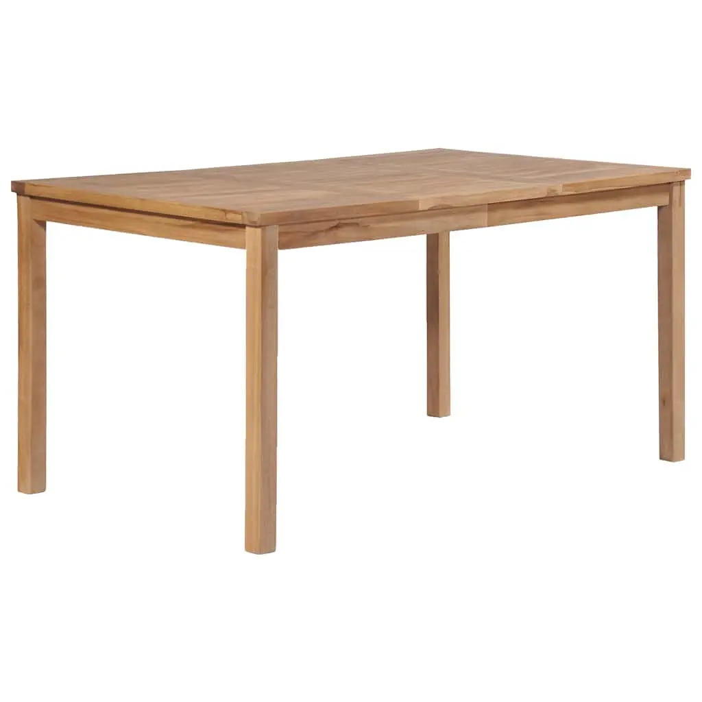 5 Piece Garden Dining Set Teak Wood Table Chairs Outdoor Furniture Brown
