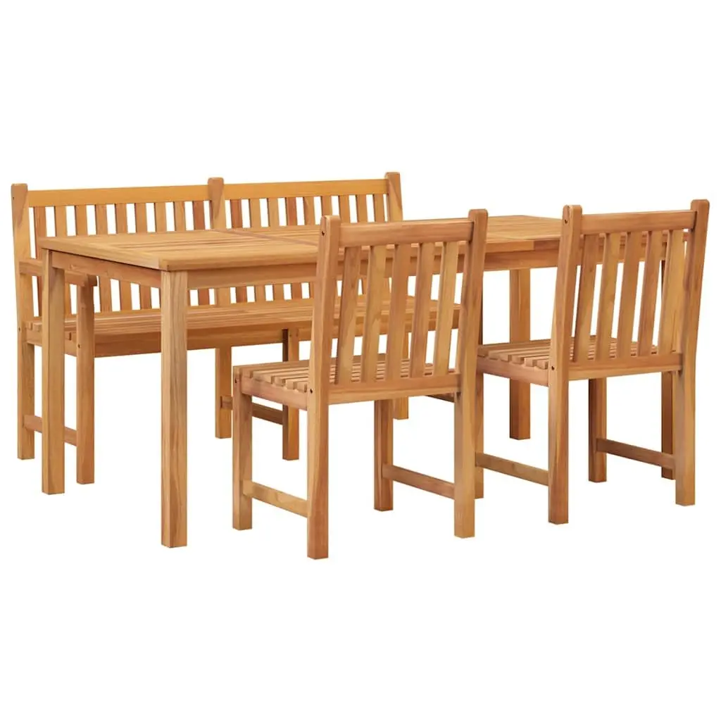 4-Piece Teak Wood Garden Dining Set