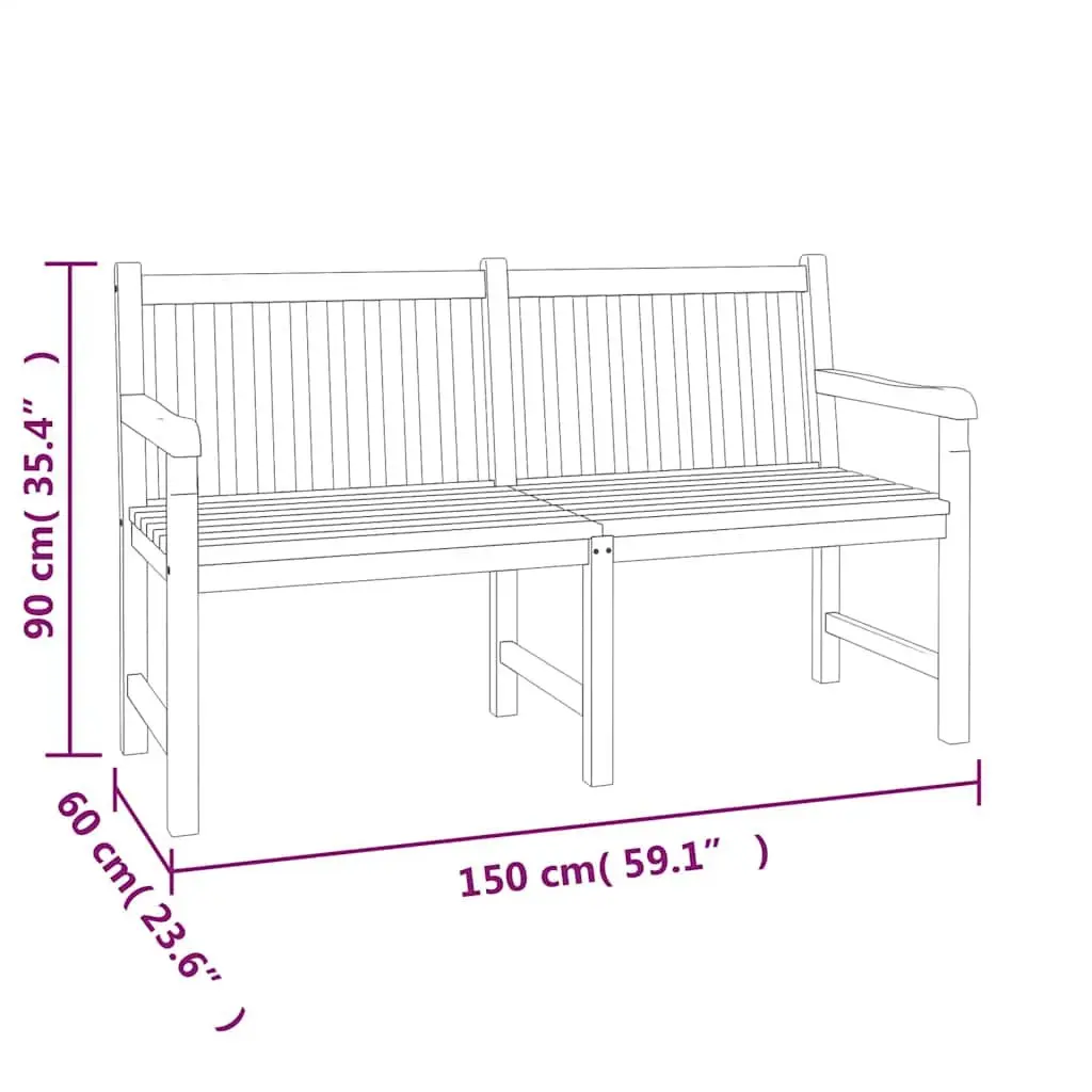 4-Piece Teak Wood Garden Dining Set