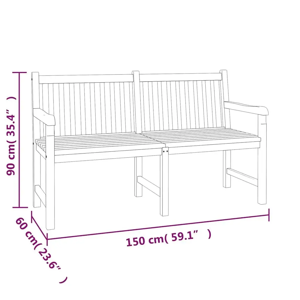 Solid Teak Wood 5 Piece Garden Dining Set