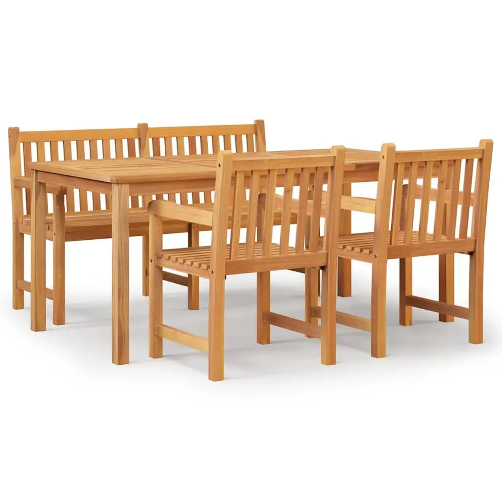 Outdoor 4-Piece Garden Dining Set in Teak