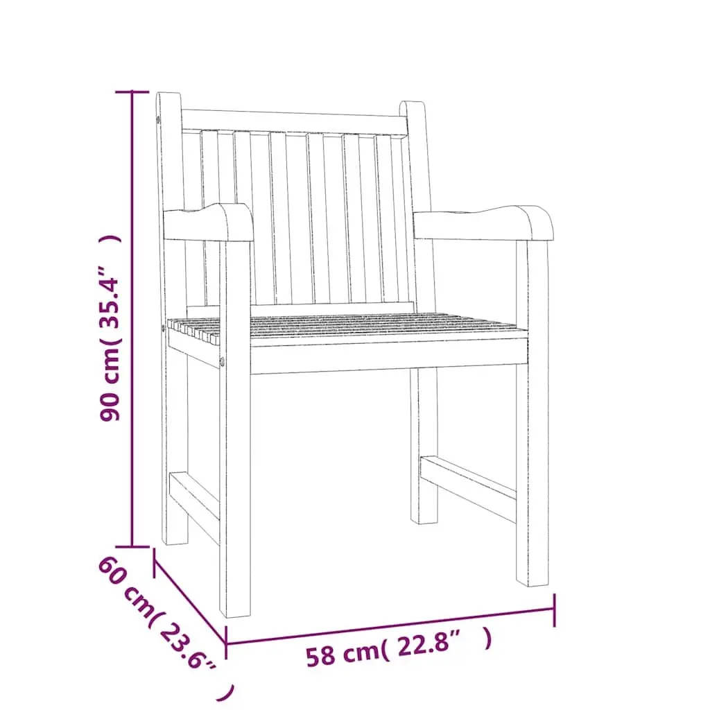 Outdoor 4-Piece Garden Dining Set in Teak