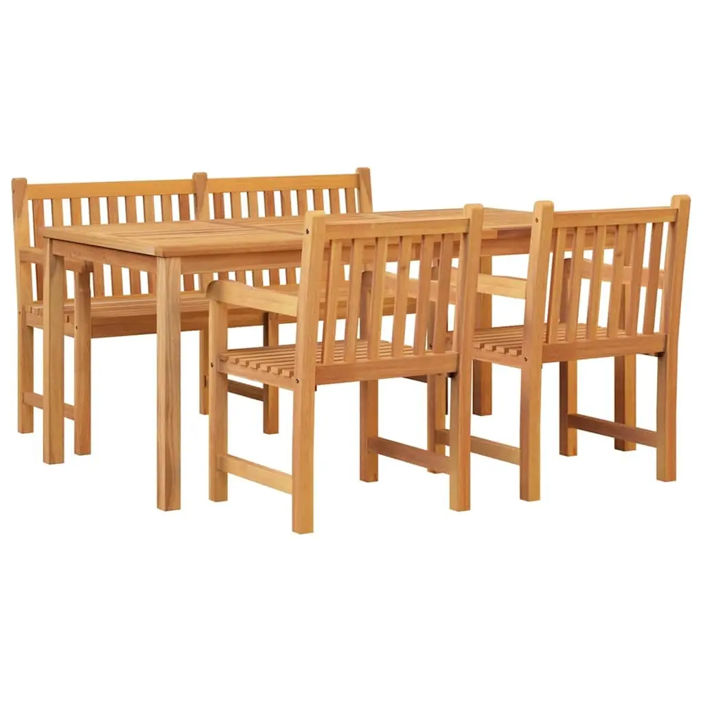 Outdoor 4-Piece Garden Dining Set in Teak