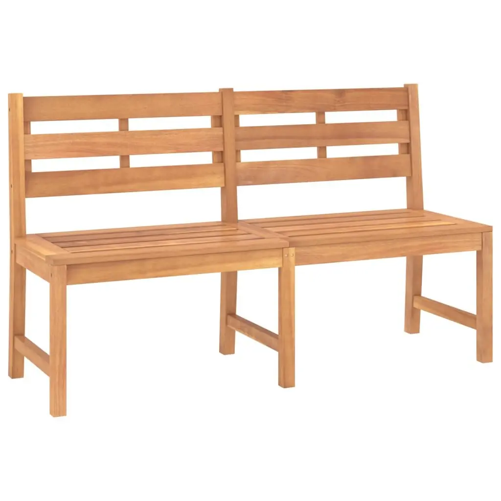 Garden Dining Set Solid Teak Wood 3 Piece Outdoor Furniture Brown Table Benches