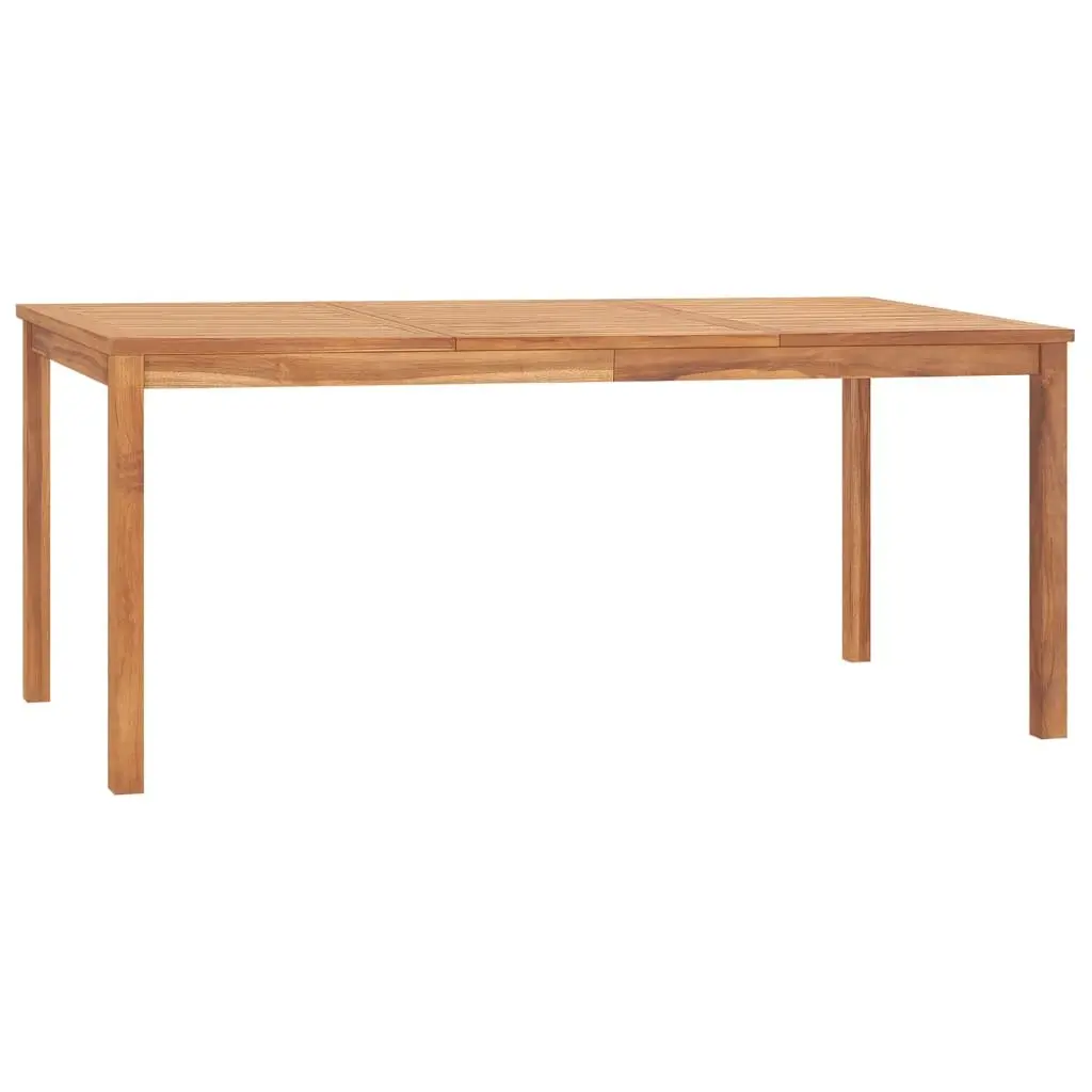 Garden Dining Set Solid Teak Wood 3 Piece Outdoor Furniture Brown Table Benches