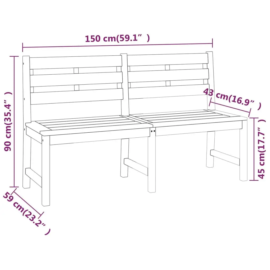 Garden Dining Set Solid Teak Wood 3 Piece Outdoor Furniture Brown Table Benches