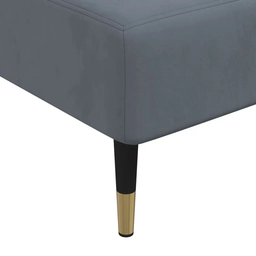 L-Shaped Sofa Bed in Grey with Tea Table