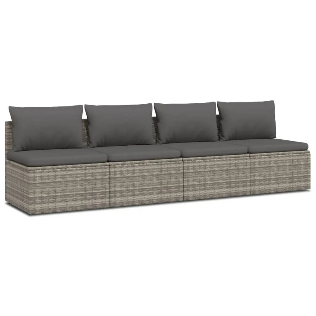 4-Piece Outdoor Garden Lounge Set in Grey