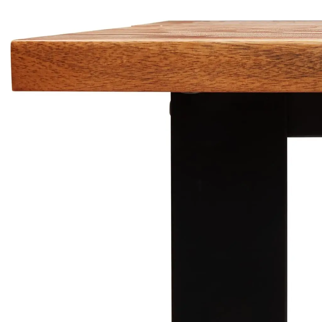 3 Piece Dining Set with Live Edge Acacia Wood