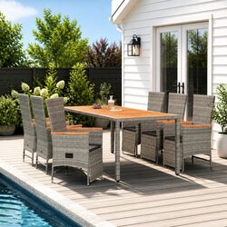 7-Piece Grey Garden Dining Set for Outdoor Entertaining