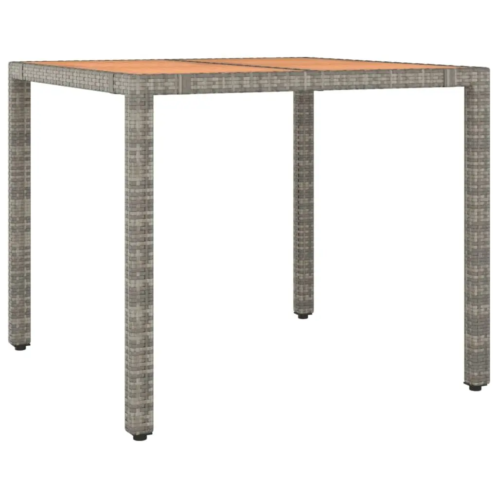 5 Piece Outdoor Dining Set with Grey Rattan