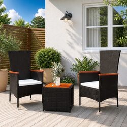 Premium 3 Piece Outdoor Lounge Set with Cushions
