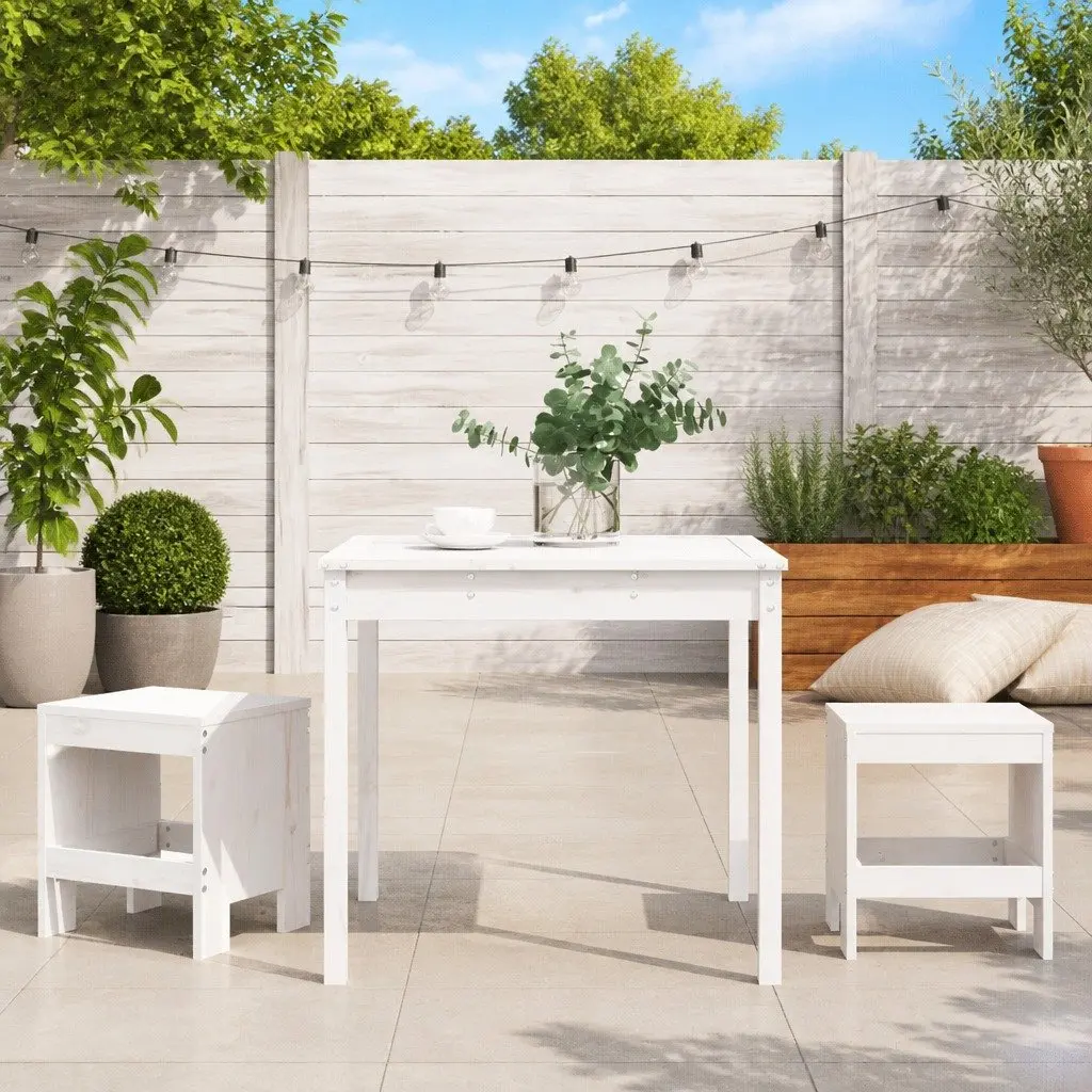 White Pine Wood Bistro Set for Outdoor Living