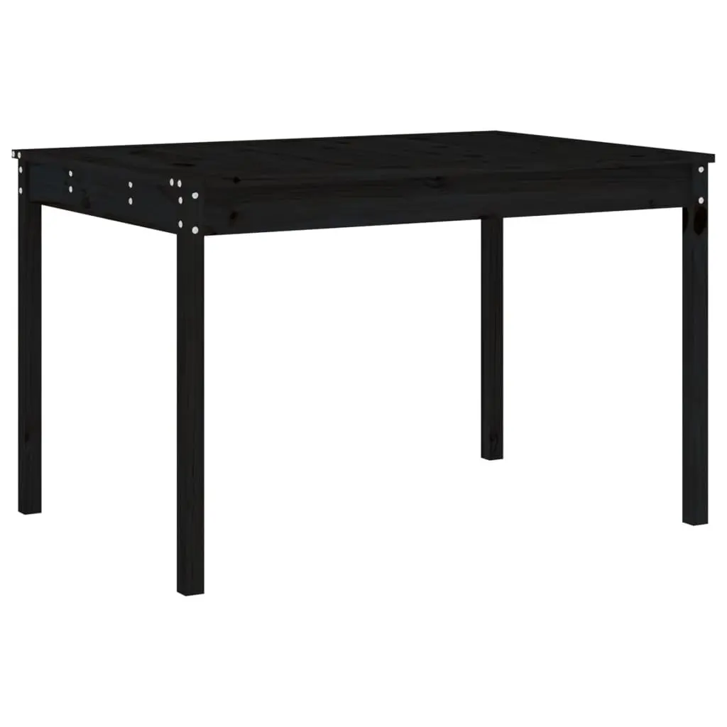 Outdoor Dining Set 5 Piece Black Solid Pine Wood Garden Patio Furniture Table