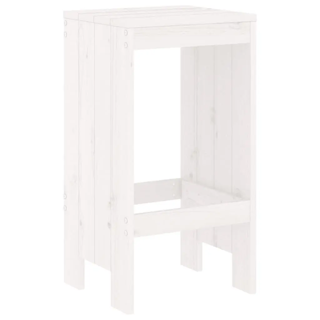 5 Piece White Wood Garden Bar Set