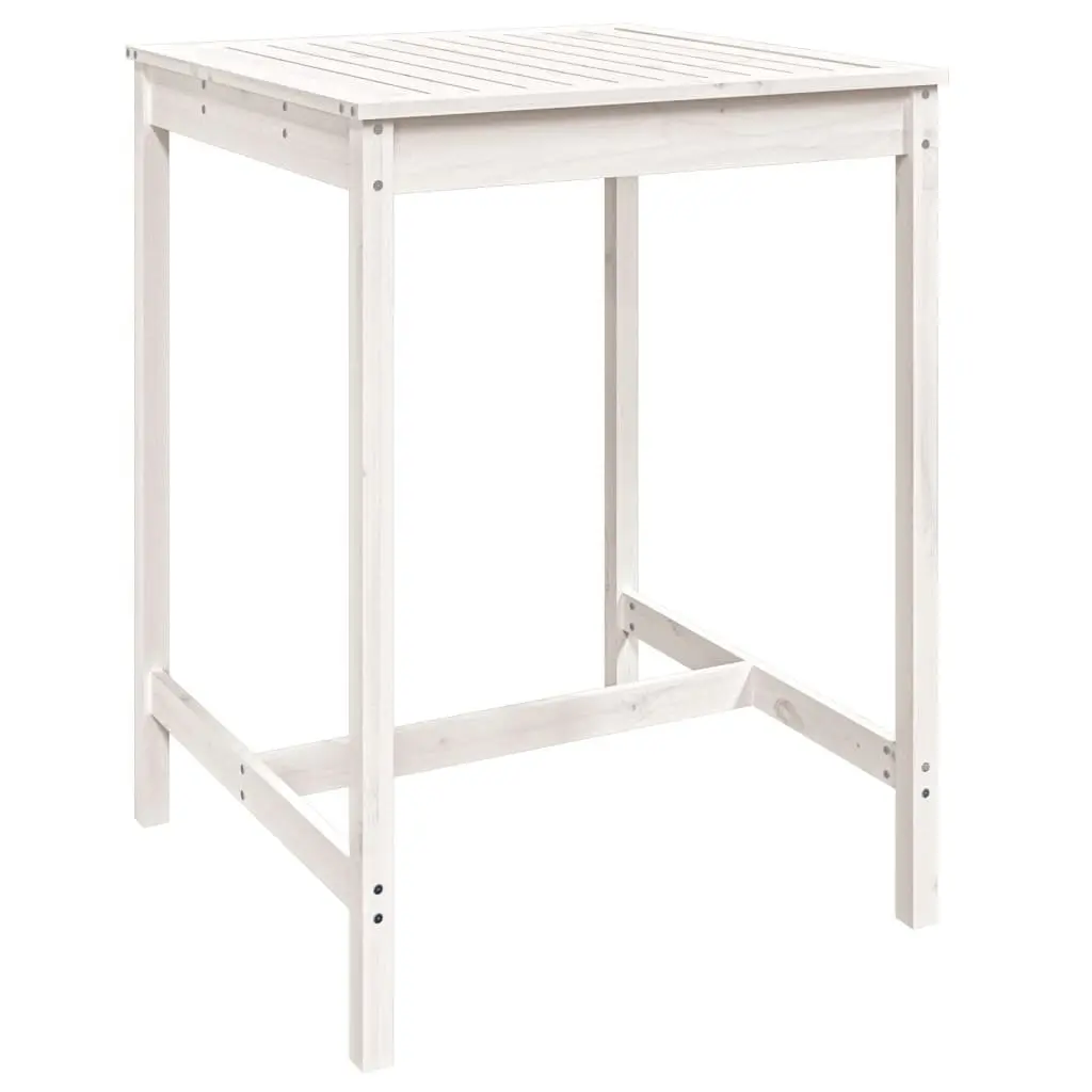5 Piece White Wood Garden Bar Set