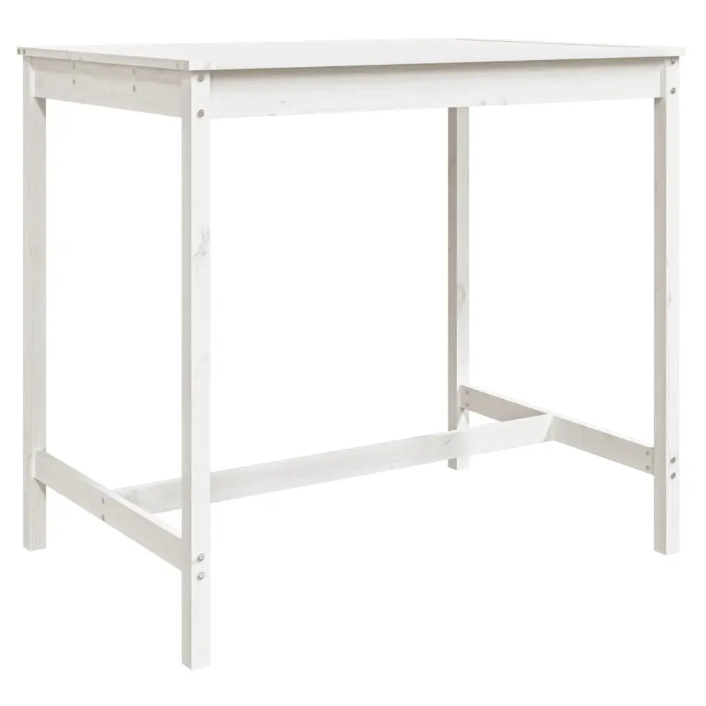 White Wood 5 Piece Garden Bar Set for Outdoor Spaces