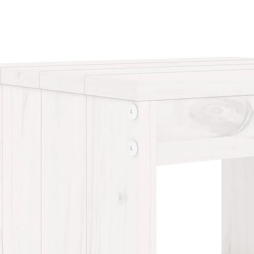 White Wood 5 Piece Garden Bar Set for Outdoor Spaces