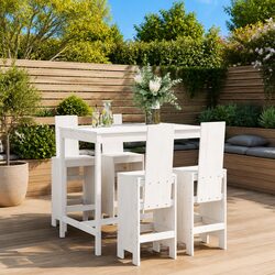 Wooden 5 Piece Garden Bar Set for Outdoor Dining