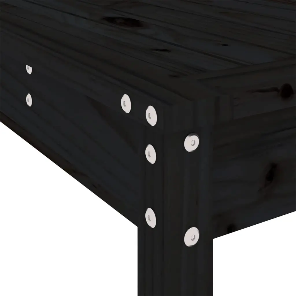 5 Piece Black Wood Garden Bar Set