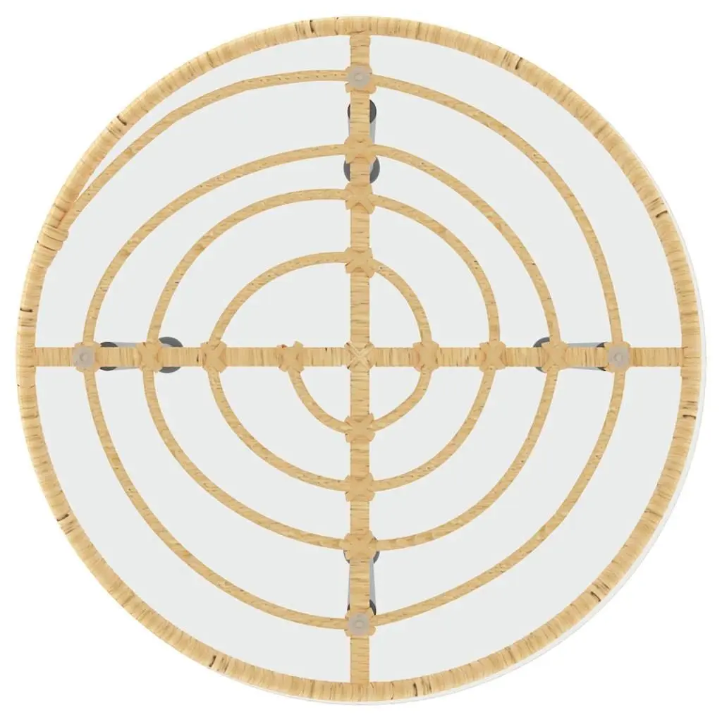 Brown Poly Rattan 3-Piece Garden Dining Set