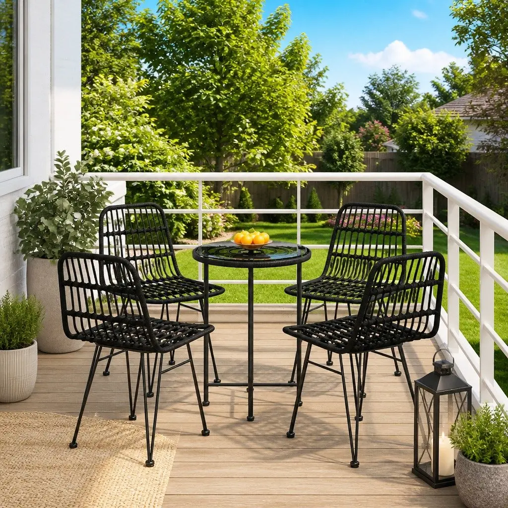 5 Piece Garden Dining Set with Durable Build