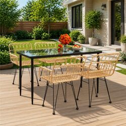 Outdoor 5 Piece Dining Set with Durable Construction