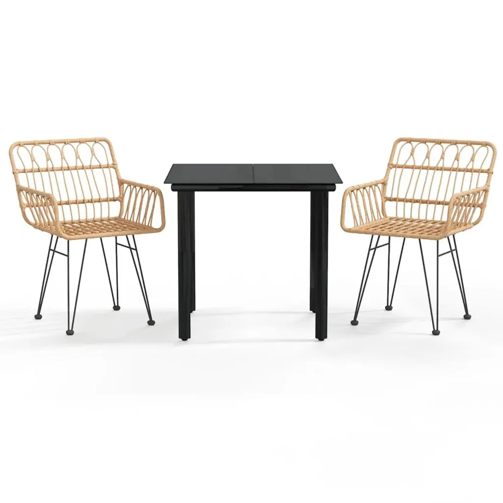 3-Piece Garden Dining Set for Outdoor Spaces
