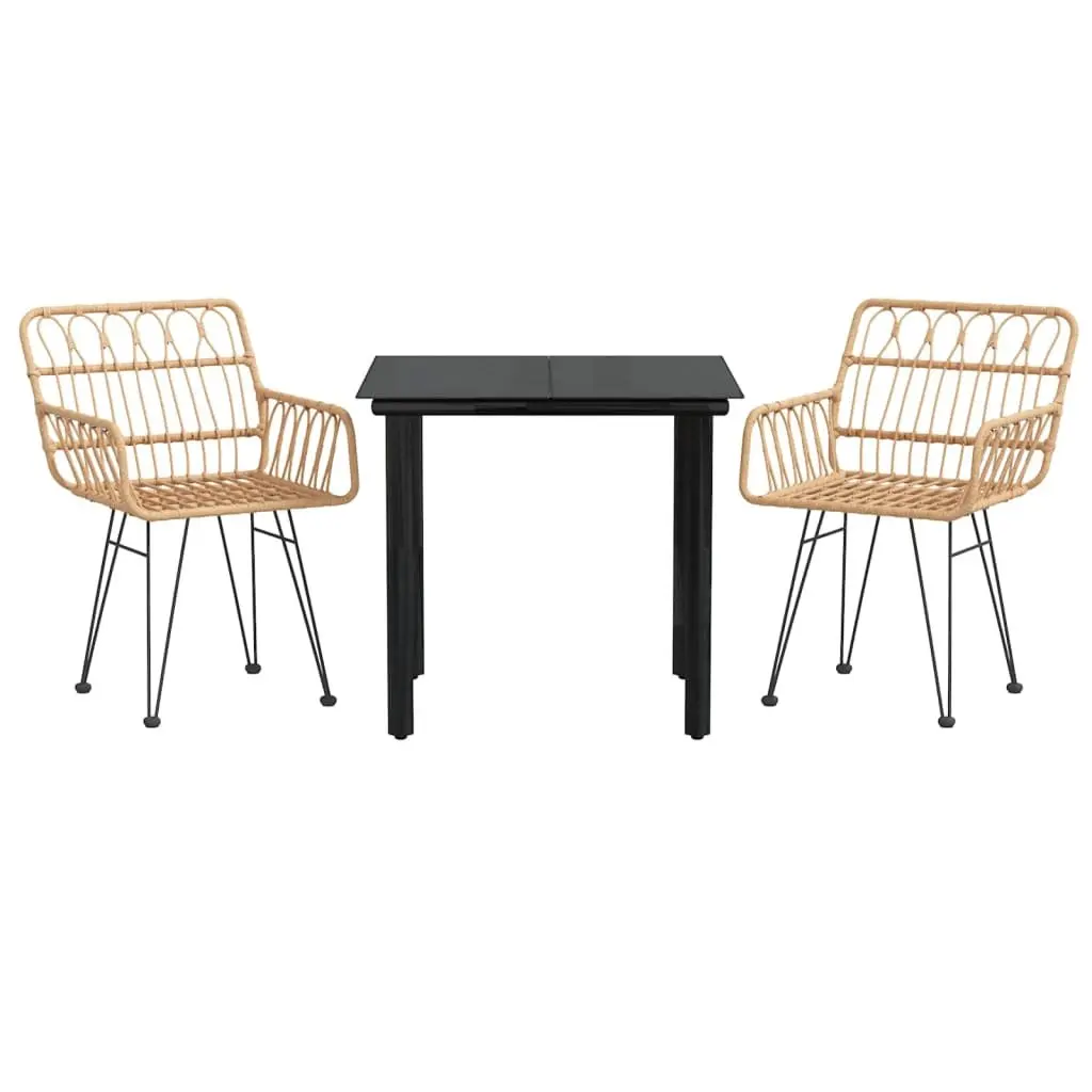 3-Piece Garden Dining Set for Outdoor Spaces