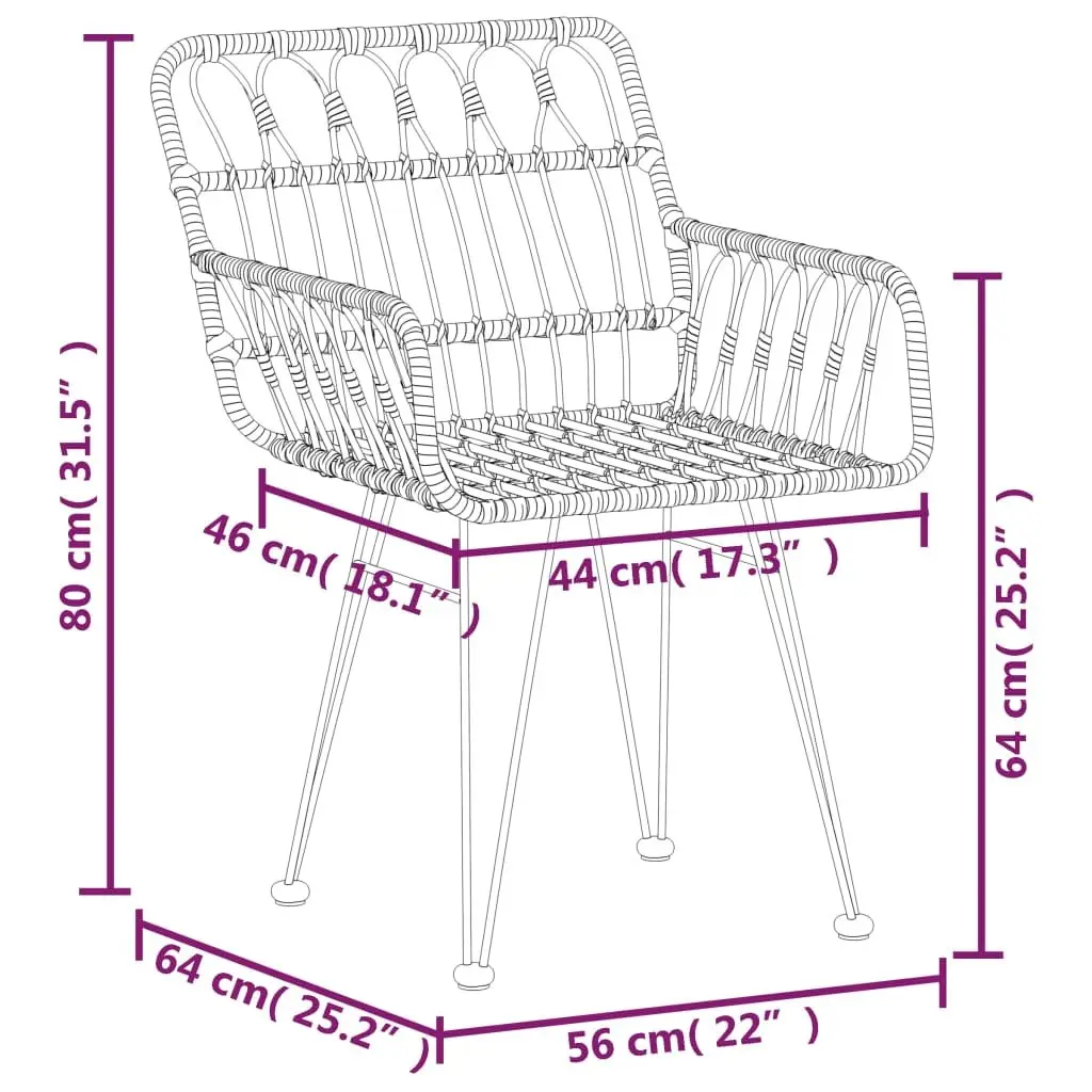 5 Piece Garden Dining Set PE Rattan Steel Frame Tempered Glass Black
