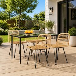 Durable 5 Piece Garden Dining Set for Outdoor Spaces