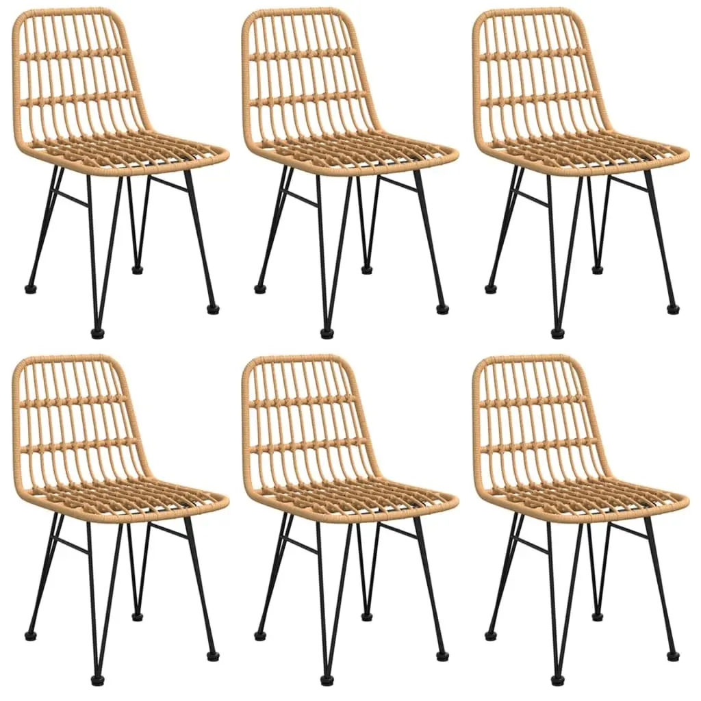 7 Piece Outdoor Dining Set with Durable Poly Rattan