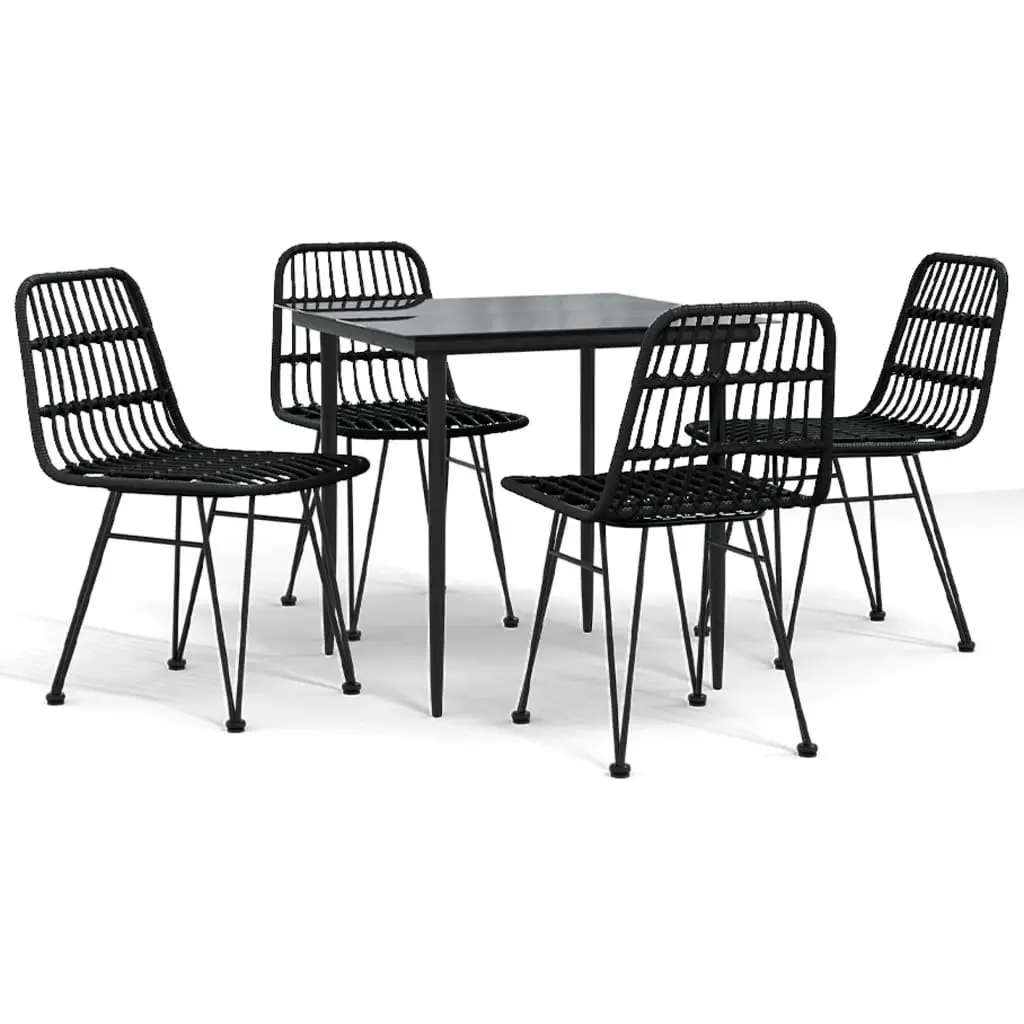 5 Piece Outdoor Dining Set with Steel Frame