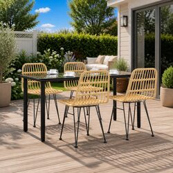 Sturdy 5 Piece Garden Dining Set for Outdoor Spaces