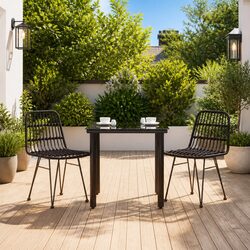 Durable 3 Piece Outdoor Dining Set for Garden Patio