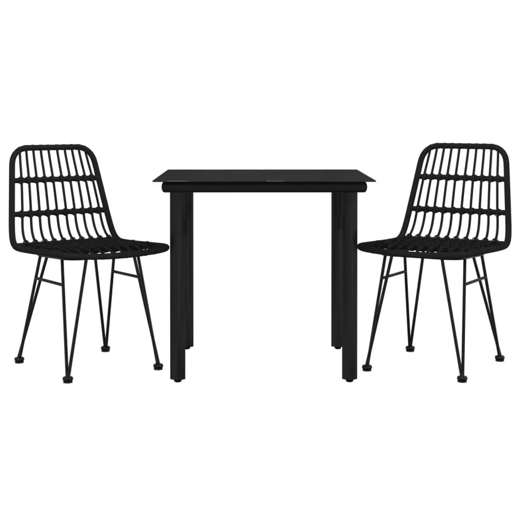 3 Piece Outdoor Dining Set for Garden Patio