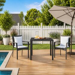 3 Piece Garden Dining Set with Cushions for Outdoor Use