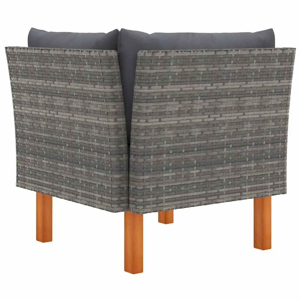 Grey Rattan Outdoor Corner Sofa Sectional