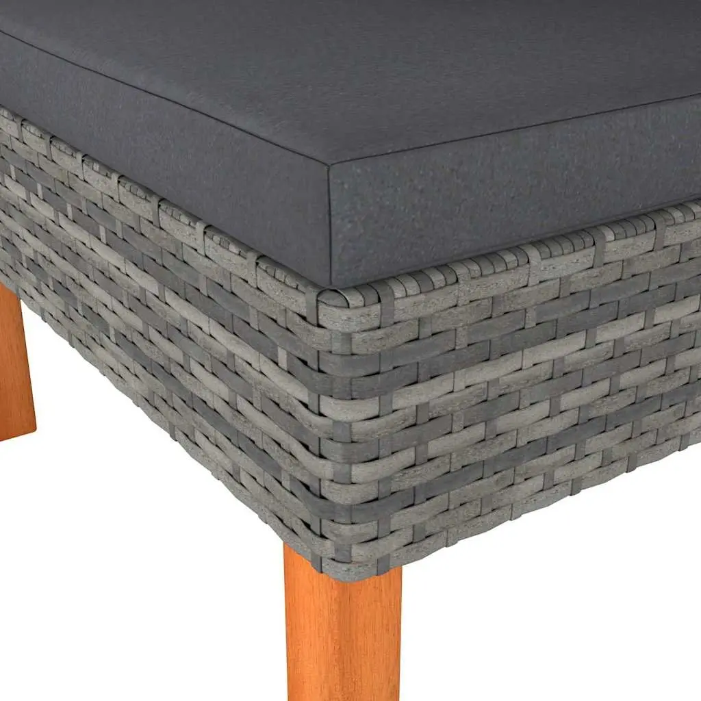 Grey Rattan Outdoor Corner Sofa Sectional