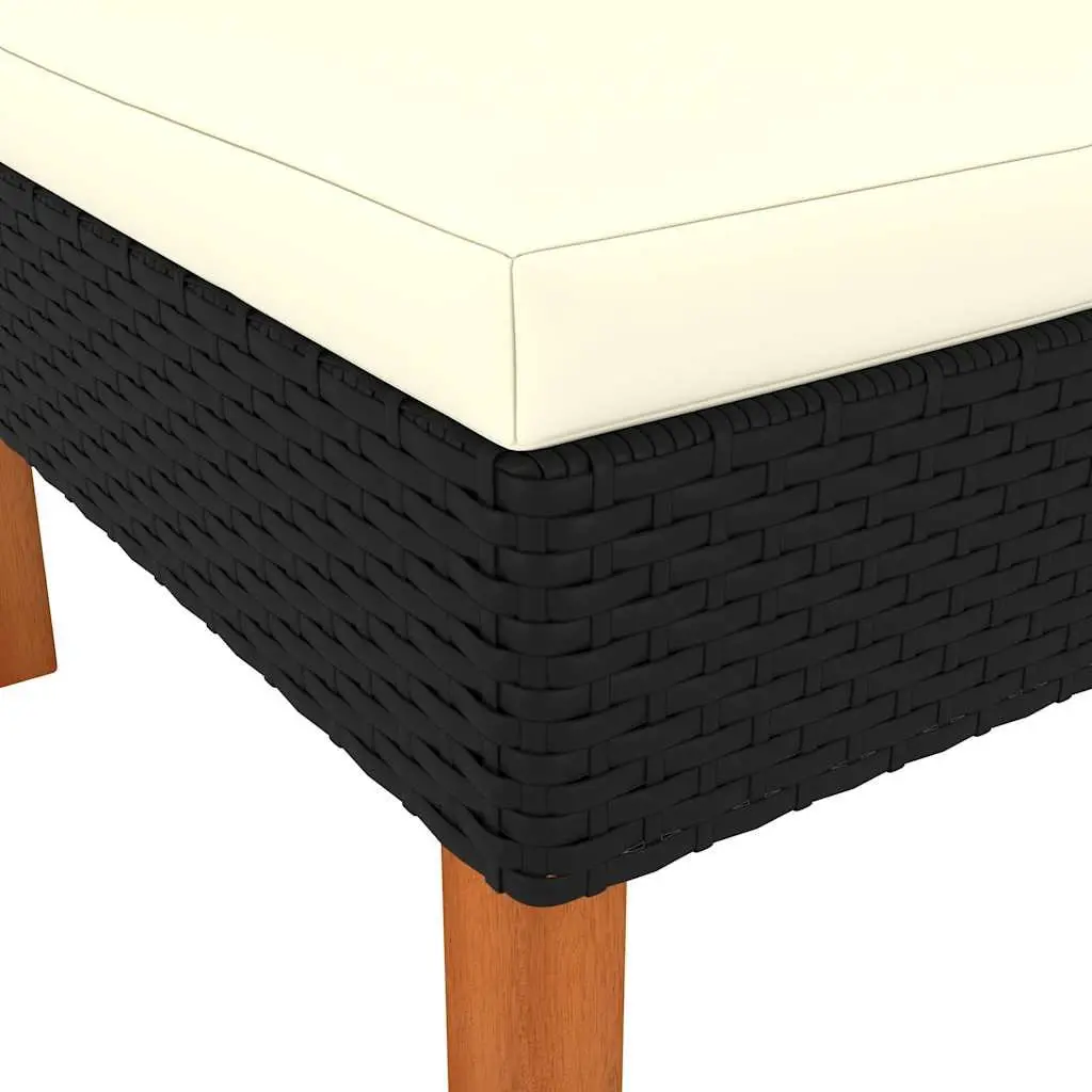Outdoor Corner Sectional Sofa Set in Black