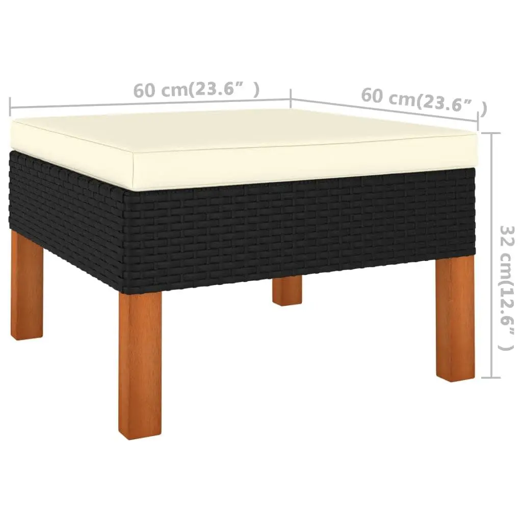 3 Piece Patio Sectional Sofa Set with Cushions