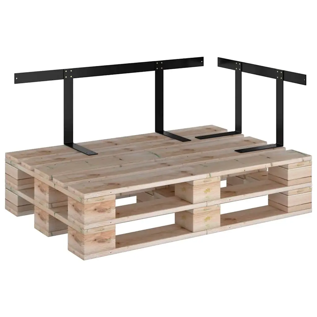 Black Pallet Sofa Backrest 110cm for Outdoor Use