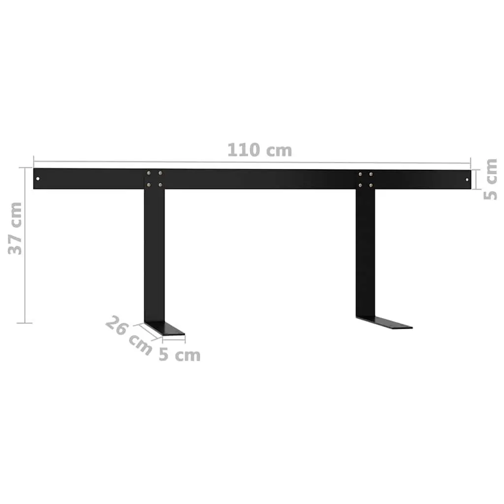 Black Pallet Sofa Backrest 110cm for Outdoor Use