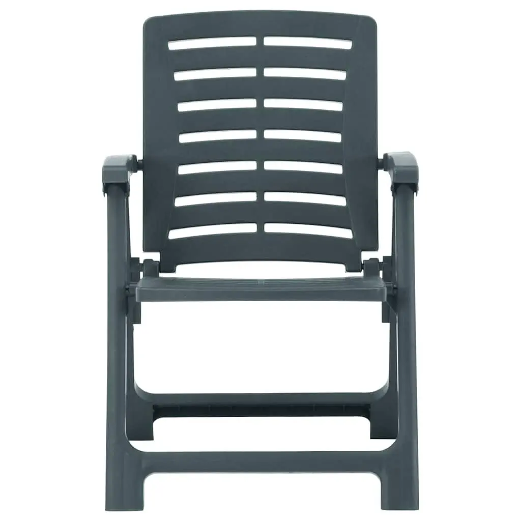 Plastic Outdoor Garden Chairs 2-Piece Set