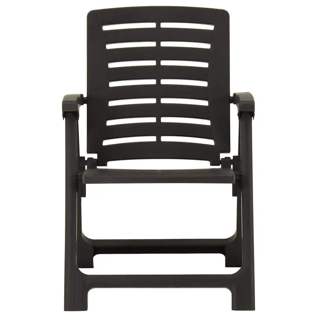Outdoor Chairs Set of 2 in Anthracite