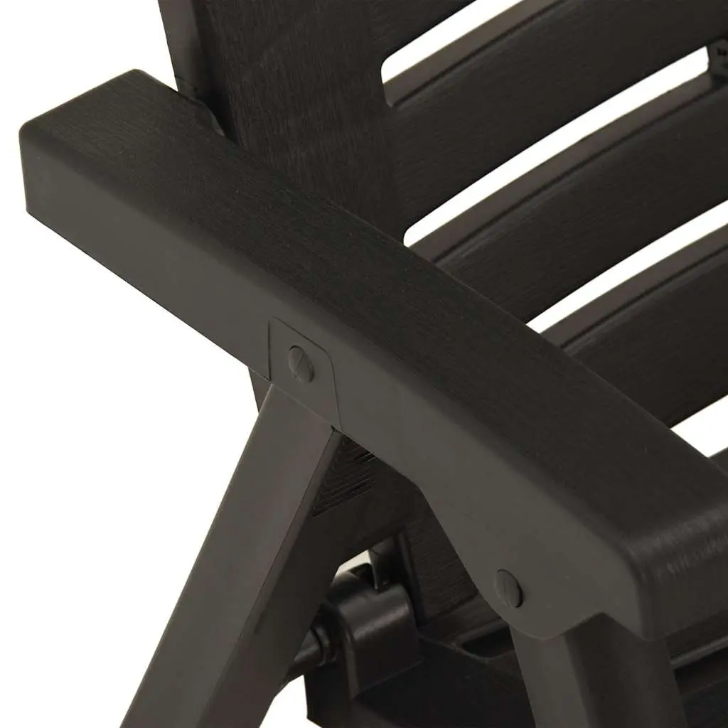 Outdoor Chairs Set of 2 in Anthracite